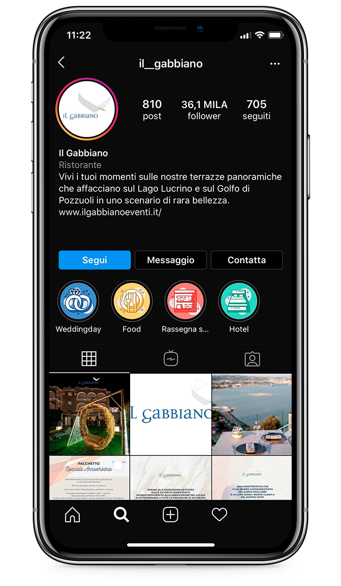 il gabbiano vista mobile