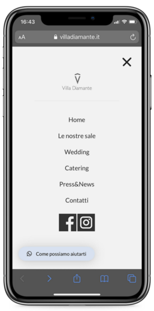 Progetto Villa Diamante vista tablet
